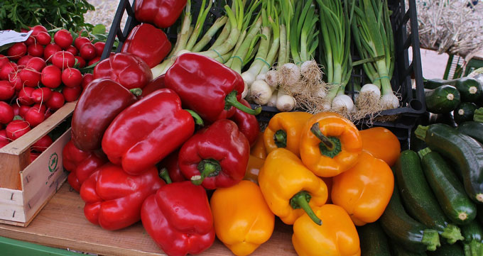 Sweet Peppers, Zucchihi, Onions & Radishes