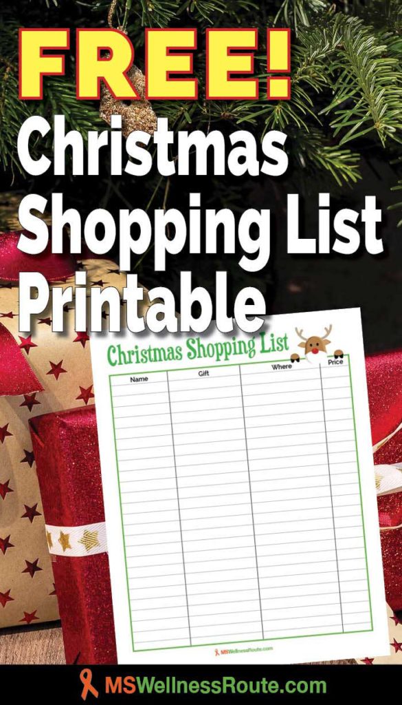 A FREE Christmas Shopping List Printable for You! | #christmaslist
