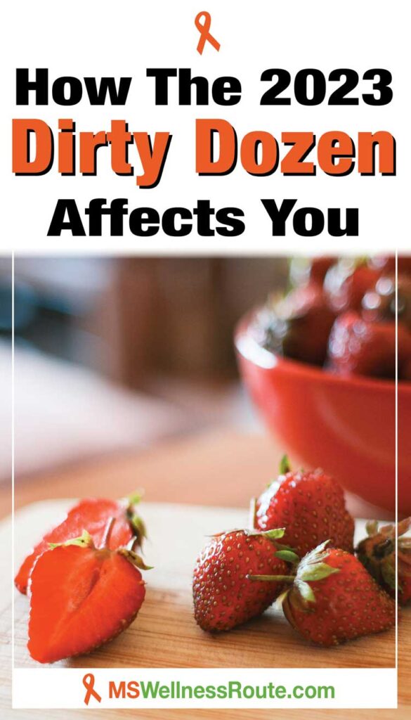 A bowl of strawberries with headline: How the 2023 Dirty Dozen Affects You