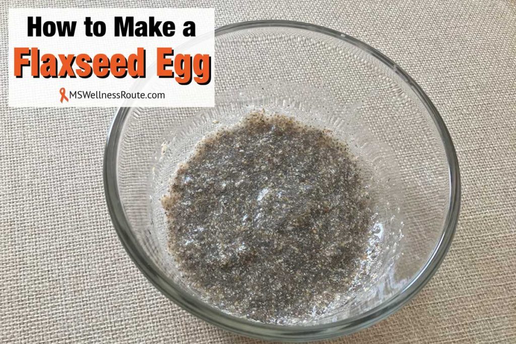 Bowl of flaxseed egg with overlay: How to Make a Flaxseed Egg