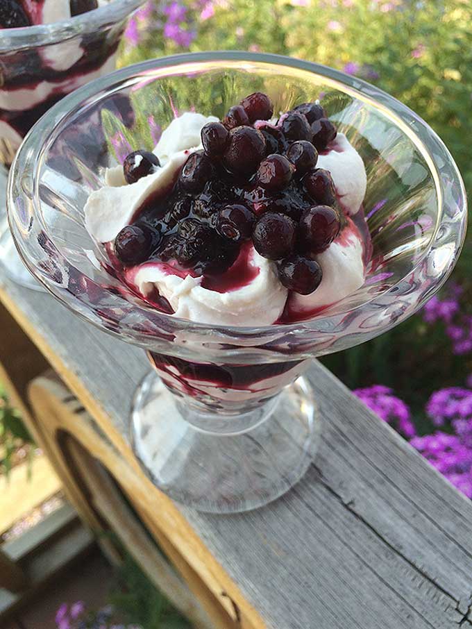 Huckleberry Coconut Whipped Cream