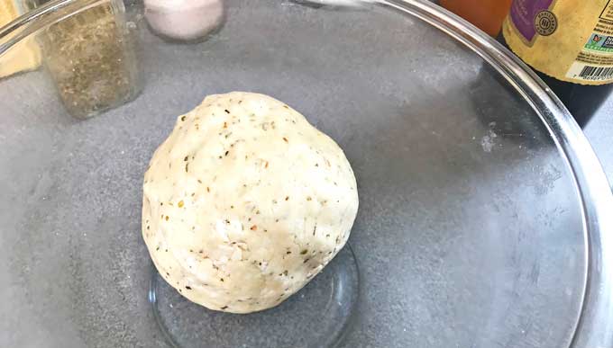 Paleo pizza dough ball.