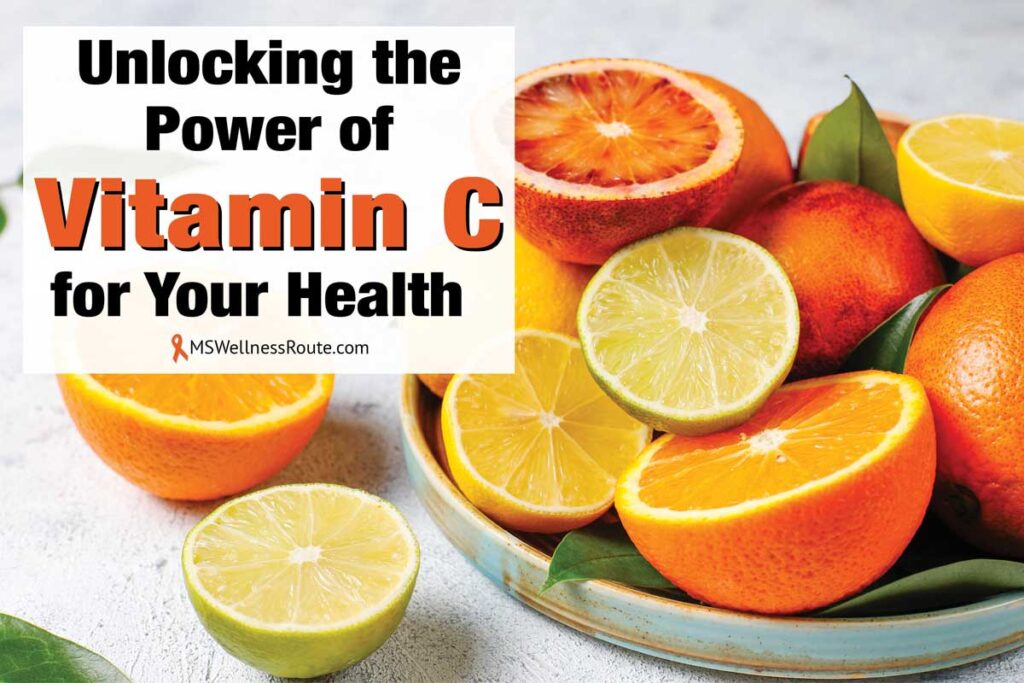 A plate of citrus fruit with overlay: Unlocking the Power of Vitamin C for Your Health