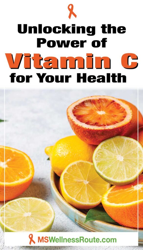 A plate of citrus fruit with headline: Unlocking the Power of Vitamin C for Your Health