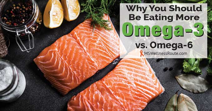 Salmon steak fillets with overlay: Why You Should Be Eating More Omega-3 vs Omega-6