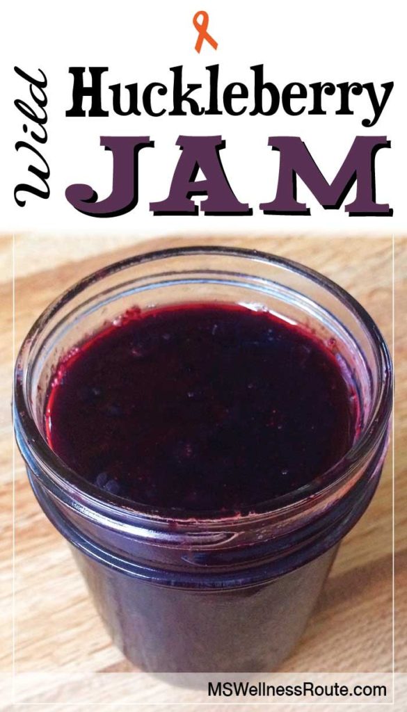 This Wild Huckleberry Jam is very easy to make, and it doesn’t use refined sugar, pectin or high fructose corn syrup. | Huckleberry Jam Recipe #huckleberryjamrecipe
