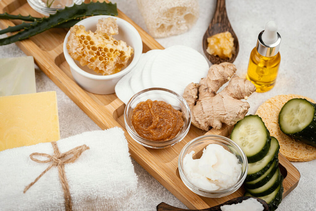 Homemade body care treatments.